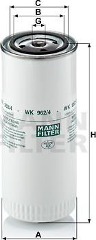 Mann-Filter WK 962/4 - Degvielas filtrs ps1.lv