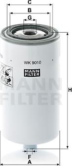 Mann-Filter WK 9010 - Degvielas filtrs ps1.lv