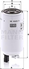 Mann-Filter WK 9020/1 x - Degvielas filtrs ps1.lv