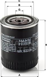 Mann-Filter WK 930/4 - Degvielas filtrs ps1.lv