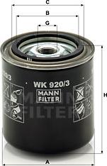 Mann-Filter WK 920/3 - Degvielas filtrs ps1.lv