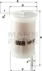 Mann-Filter WK 47 - Degvielas filtrs ps1.lv