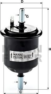 Mann-Filter WK 55/1 - Degvielas filtrs ps1.lv