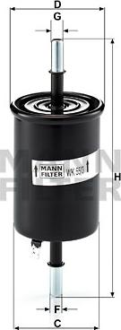 Mann-Filter WK 55/3 - Degvielas filtrs ps1.lv