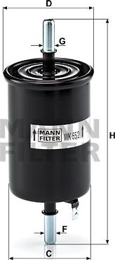 Mann-Filter WK 55/2 - Degvielas filtrs ps1.lv