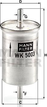 Mann-Filter WK 5003 - Degvielas filtrs ps1.lv