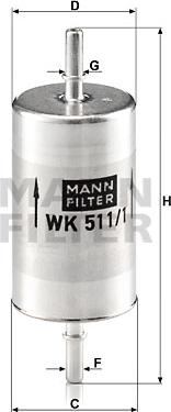Mann-Filter WK 511/1 - Degvielas filtrs ps1.lv