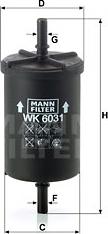 Mann-Filter WK 6031 - Degvielas filtrs ps1.lv