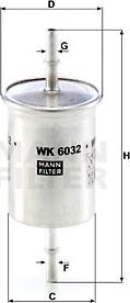 Mann-Filter WK 6032 - Degvielas filtrs ps1.lv