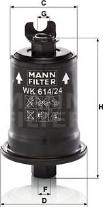 Mann-Filter WK 614/24 x - Degvielas filtrs ps1.lv