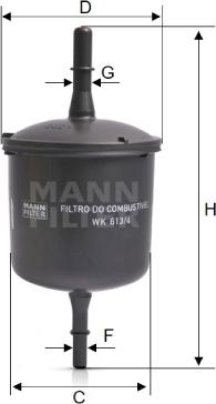 Mann-Filter WK 613/4 - Degvielas filtrs ps1.lv