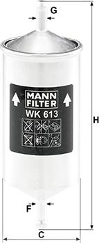 Mann-Filter WK 613 - Degvielas filtrs ps1.lv