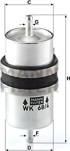 Mann-Filter WK 68/4 - Degvielas filtrs ps1.lv