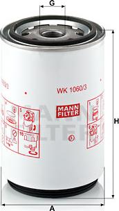 Mann-Filter WK 1060/3 x - Degvielas filtrs ps1.lv