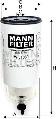 Mann-Filter WK 1060 - Degvielas filtrs ps1.lv