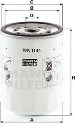 Mann-Filter WK 1144 - Degvielas filtrs ps1.lv