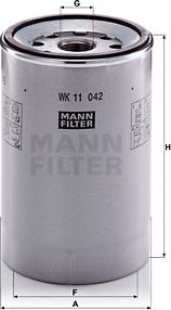 Mann-Filter WK 11 042 z - Degvielas filtrs ps1.lv