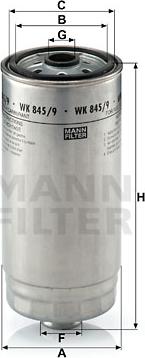 Mann-Filter WK 845/9 - Degvielas filtrs ps1.lv