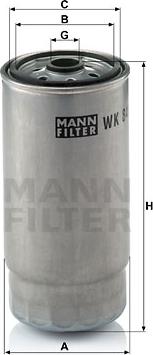 Mann-Filter WK 845/7 - Degvielas filtrs ps1.lv