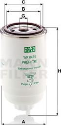Mann-Filter WK 842/6 - Degvielas filtrs ps1.lv