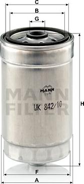 Mann-Filter WK 842/10 - Degvielas filtrs ps1.lv