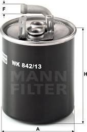 Mann-Filter WK 842/13 - Degvielas filtrs ps1.lv