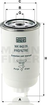 Mann-Filter WK 842/26 - Degvielas filtrs ps1.lv