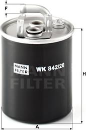 Mann-Filter WK 842/20 - Degvielas filtrs ps1.lv