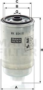 Mann-Filter WK 854/6 - Degvielas filtrs ps1.lv