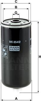 Mann-Filter WK 854/2 - Degvielas filtrs ps1.lv