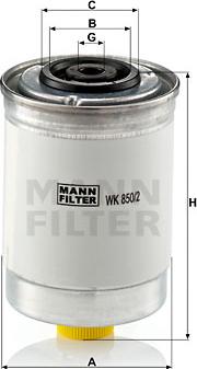 Mann-Filter WK 850/2 - Degvielas filtrs ps1.lv