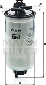 Mann-Filter WK 853/4 z - Degvielas filtrs ps1.lv