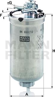 Mann-Filter WK 853/12 - Degvielas filtrs ps1.lv