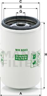 Mann-Filter WK 8003 x - Degvielas filtrs ps1.lv