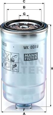 Mann-Filter WK 8019 - Degvielas filtrs ps1.lv