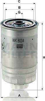 Mann-Filter WK 8034 - Degvielas filtrs ps1.lv