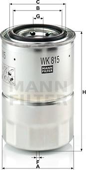 Mann-Filter WK 815 x - Degvielas filtrs ps1.lv