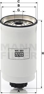 Mann-Filter WK 880 - Degvielas filtrs ps1.lv