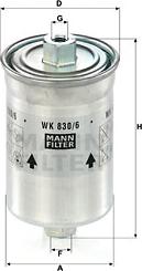 Mann-Filter WK 830/6 x - Degvielas filtrs ps1.lv