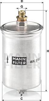 Mann-Filter WK 830/3 - Degvielas filtrs ps1.lv