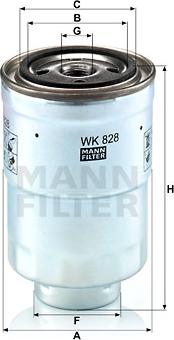 Mann-Filter WK 828 x - Degvielas filtrs ps1.lv
