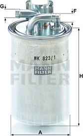 Mann-Filter WK 823/1 - Degvielas filtrs ps1.lv