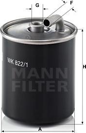 Mann-Filter WK 822/1 - Degvielas filtrs ps1.lv