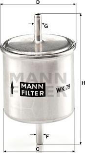 Mann-Filter WK 79 - Degvielas filtrs ps1.lv