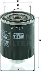 Mann-Filter WK 718/7 - Degvielas filtrs ps1.lv