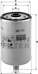 Mann-Filter WK 713 - Degvielas filtrs ps1.lv