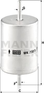 Mann-Filter WK 730/5 - Degvielas filtrs ps1.lv