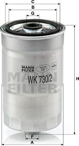 Mann-Filter WK 730/2 x - Degvielas filtrs ps1.lv