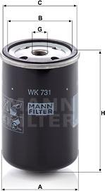 Mann-Filter WK 731 - Degvielas filtrs ps1.lv