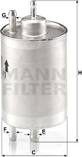 Mann-Filter WK 720/1 - Degvielas filtrs ps1.lv